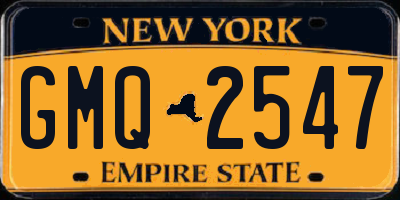 NY license plate GMQ2547