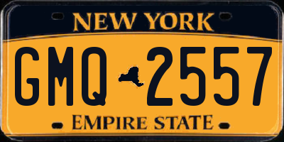 NY license plate GMQ2557