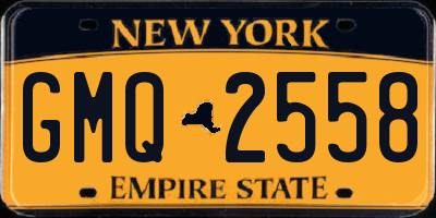 NY license plate GMQ2558