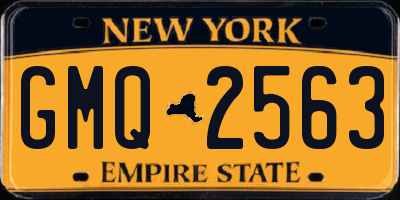 NY license plate GMQ2563