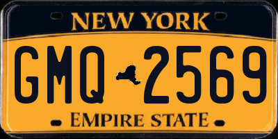 NY license plate GMQ2569