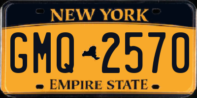 NY license plate GMQ2570
