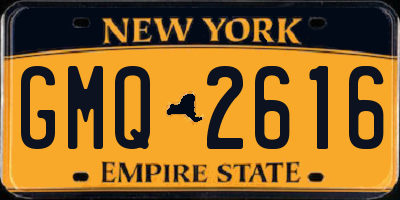 NY license plate GMQ2616