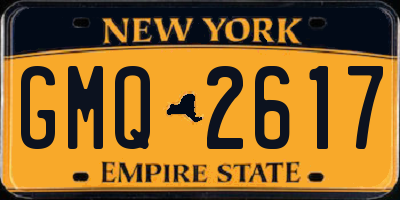 NY license plate GMQ2617