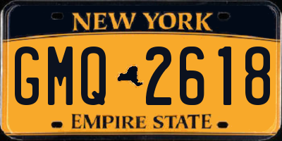 NY license plate GMQ2618