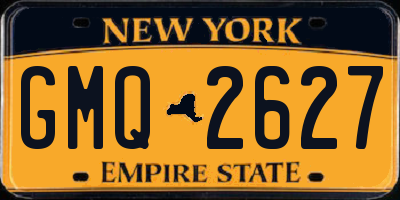 NY license plate GMQ2627