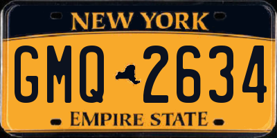 NY license plate GMQ2634