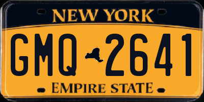 NY license plate GMQ2641