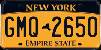 NY license plate GMQ2650