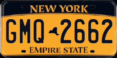 NY license plate GMQ2662