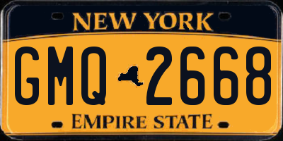 NY license plate GMQ2668