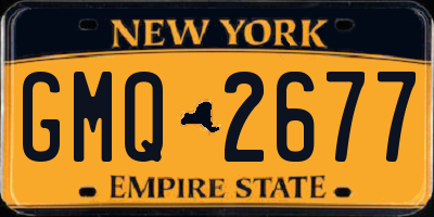 NY license plate GMQ2677