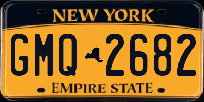 NY license plate GMQ2682