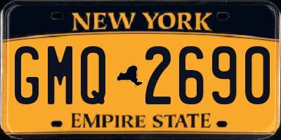 NY license plate GMQ2690