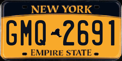 NY license plate GMQ2691