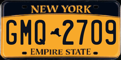 NY license plate GMQ2709