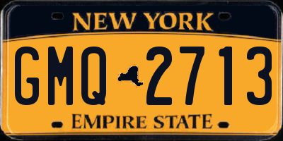 NY license plate GMQ2713