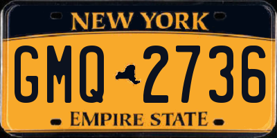 NY license plate GMQ2736