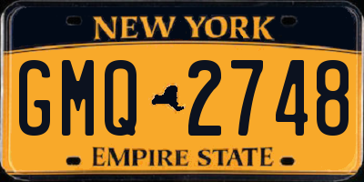 NY license plate GMQ2748