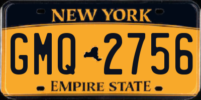 NY license plate GMQ2756