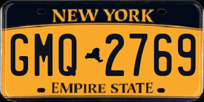 NY license plate GMQ2769