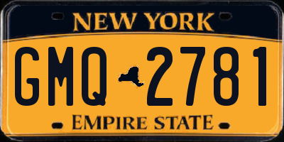NY license plate GMQ2781