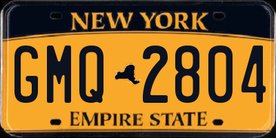 NY license plate GMQ2804