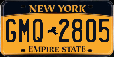 NY license plate GMQ2805