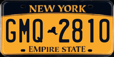 NY license plate GMQ2810