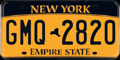 NY license plate GMQ2820