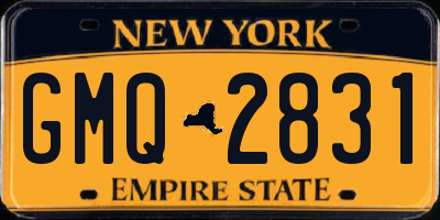 NY license plate GMQ2831