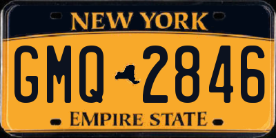 NY license plate GMQ2846