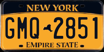 NY license plate GMQ2851