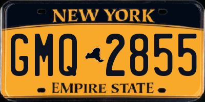 NY license plate GMQ2855