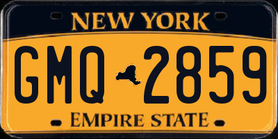 NY license plate GMQ2859