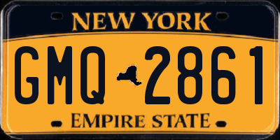 NY license plate GMQ2861