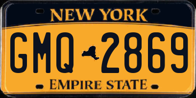 NY license plate GMQ2869