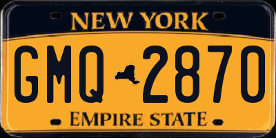 NY license plate GMQ2870