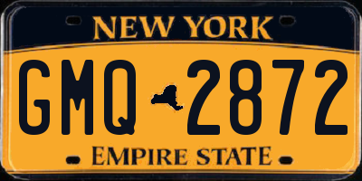 NY license plate GMQ2872