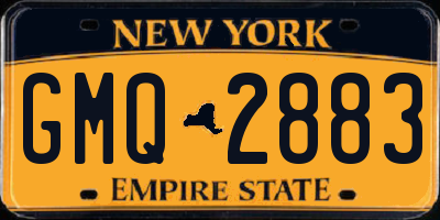 NY license plate GMQ2883