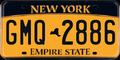 NY license plate GMQ2886