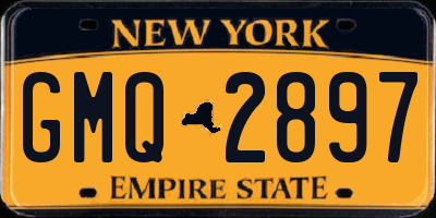 NY license plate GMQ2897