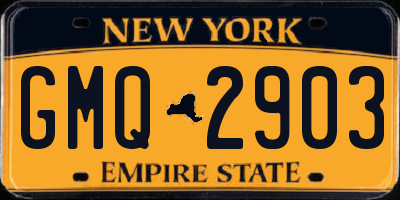 NY license plate GMQ2903