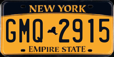 NY license plate GMQ2915