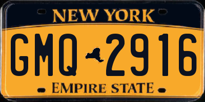 NY license plate GMQ2916