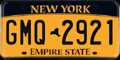 NY license plate GMQ2921