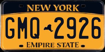 NY license plate GMQ2926