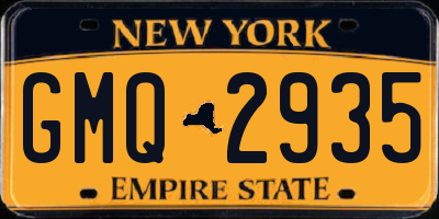 NY license plate GMQ2935