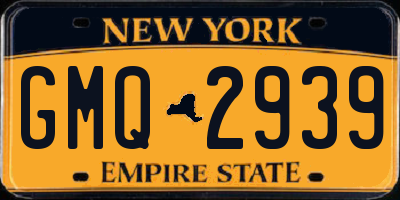 NY license plate GMQ2939