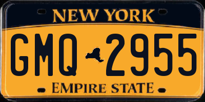 NY license plate GMQ2955